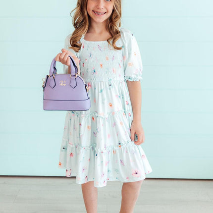 Butterfly Ballet Smocked Ruffle Dress