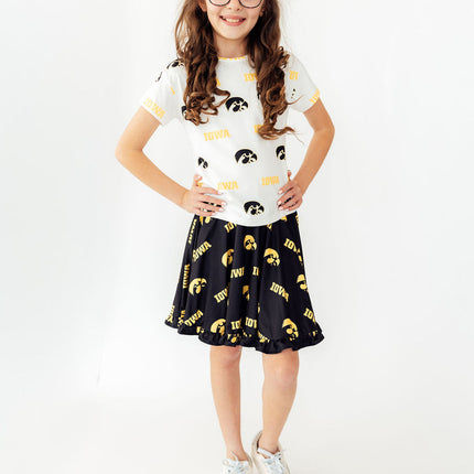 Iowa Black Tigerhawk Twirl Skort
