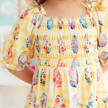 Easter Picnic Smocked Ruffle Dress