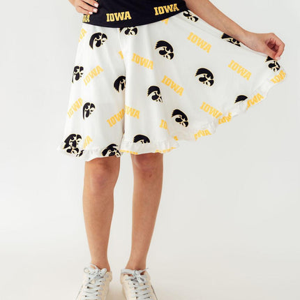 Iowa White Tigerhawk Twirl Skort