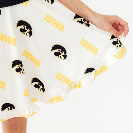 Iowa White Tigerhawk Twirl Skort