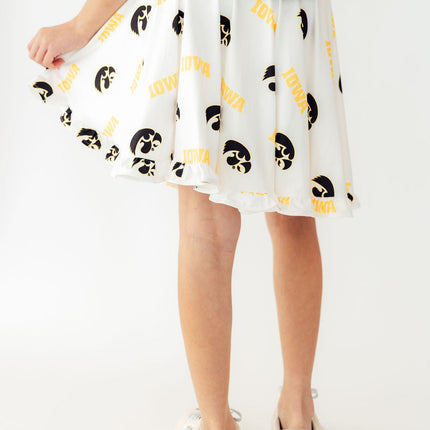 Iowa White Tigerhawk Twirl Skort