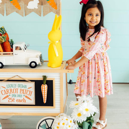 Daisy Ducklings 3/4 Sleeve Ruffle Twirl Dress