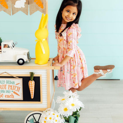Daisy Ducklings 3/4 Sleeve Ruffle Twirl Dress