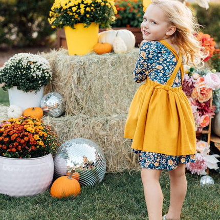 Marigold Moon 3/4 Sleeve Pocket Twirl Dress - Dashing Nova