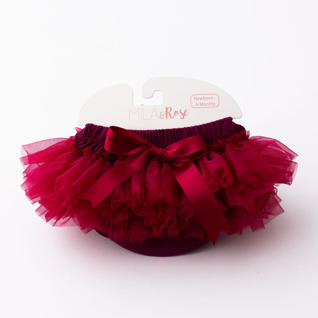 Maroon Ruffle Tutu Bloomer - Dashing Nova