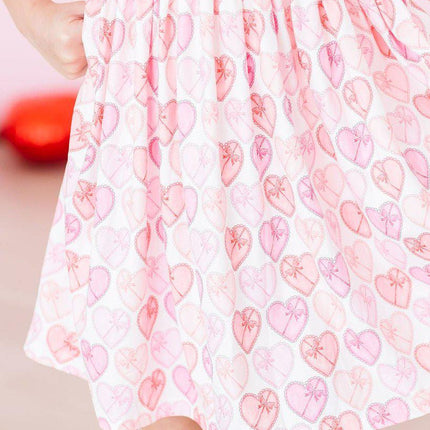 Melt My Heart 3/4 Sleeve Ruffle Twirl Dress - Dashing Nova