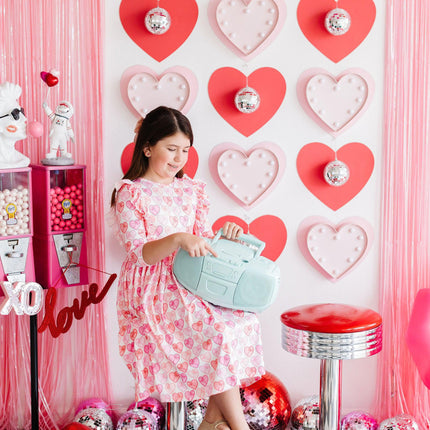 Melt My Heart 3/4 Sleeve Ruffle Twirl Dress - Dashing Nova