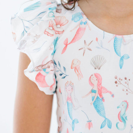 Mermaid Friends S/S Flutter Sleeve Leotard - Dashing Nova