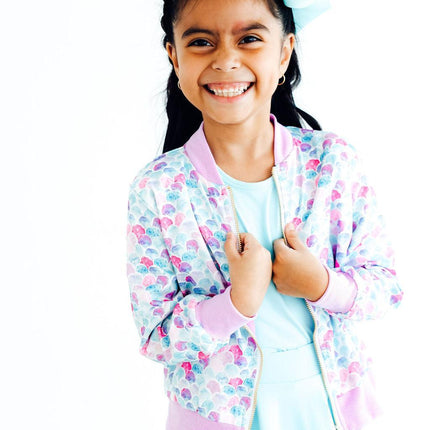 Mermaid Scales Satin Jacket - Dashing Nova