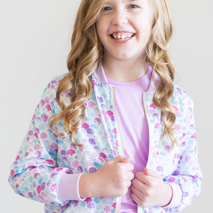 Mermaid Scales Satin Jacket - Dashing Nova