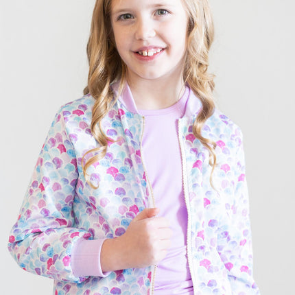 Mermaid Scales Satin Jacket - Dashing Nova