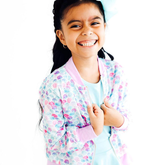 Mermaid Scales Satin Jacket - Dashing Nova
