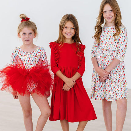 Merry & Bright 3/4 Tutu Leotard - Dashing Nova