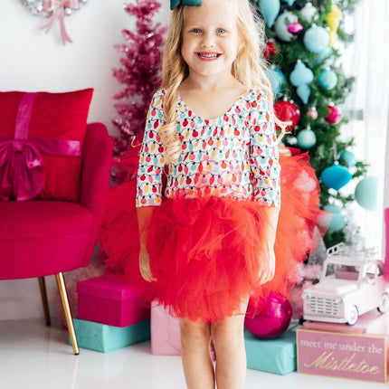 Merry & Bright 3/4 Tutu Leotard - Dashing Nova