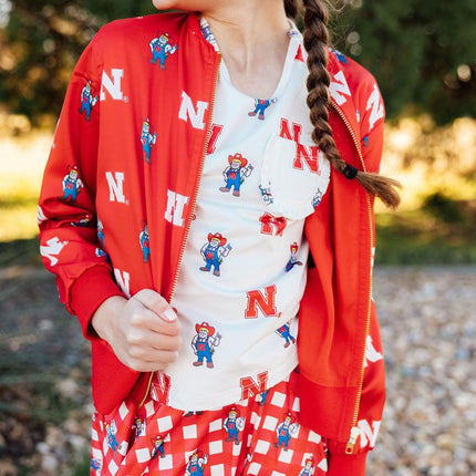 Nebraska Red Herbie Husker Satin Jacket