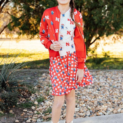 Nebraska Plaid Herbie Husker Twirl Skort