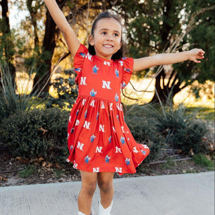 Nebraska Red Herbie Husker Flutter Twirl Dress