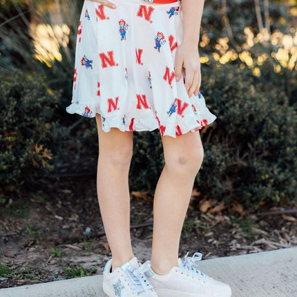 Nebraska White Herbie Husker Twirl Skort