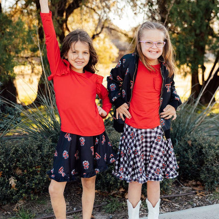 Texas Tech Black Raider Red Twirl Skort
