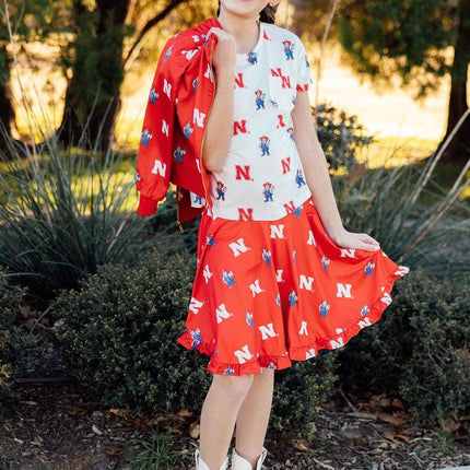 Nebraska Red Herbie Husker Twirl Skort