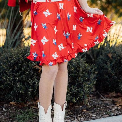 Nebraska Red Herbie Husker Twirl Skort