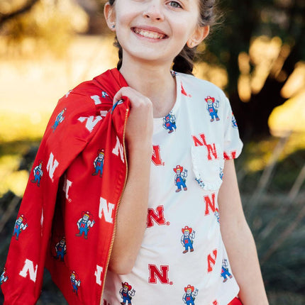 Nebraska Red Herbie Husker Satin Jacket