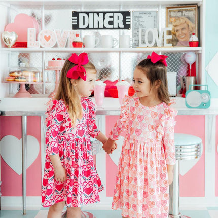 Melt My Heart 3/4 Sleeve Ruffle Twirl Dress