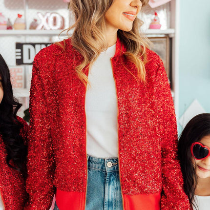 Grown Up Red Sequin Jacket