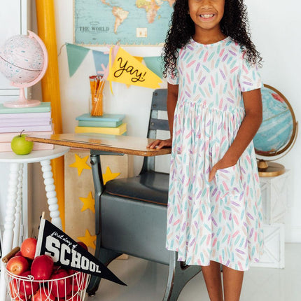 Color Crayons S/S Pocket Twirl Dress