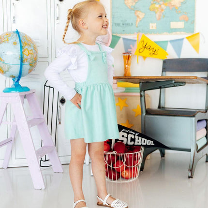 Mint Faux Suede Pinafore