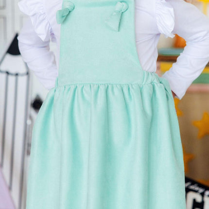Mint Faux Suede Pinafore