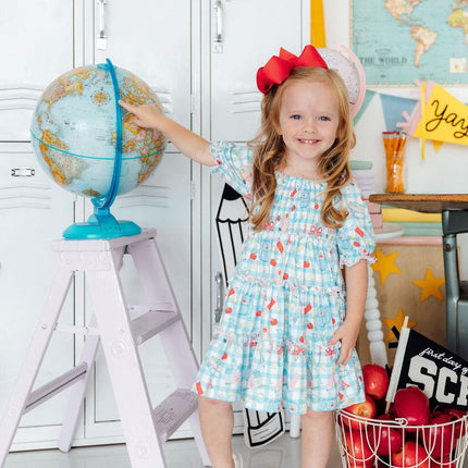 Honor Roll Smocked Ruffle Dress