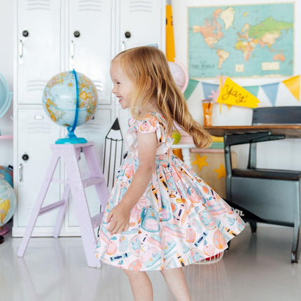 Class Act Flutter Sleeve Twirl Dress