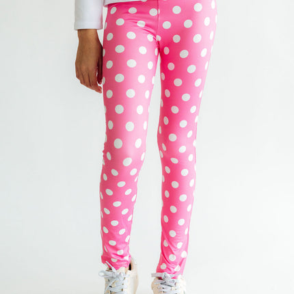 Pink Polka Dots Leggings