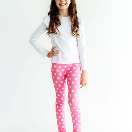 Pink Polka Dots Leggings