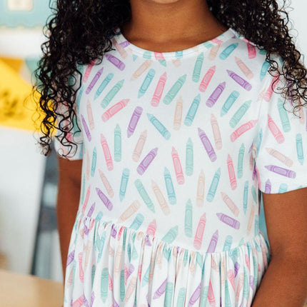 Color Crayons S/S Pocket Twirl Dress