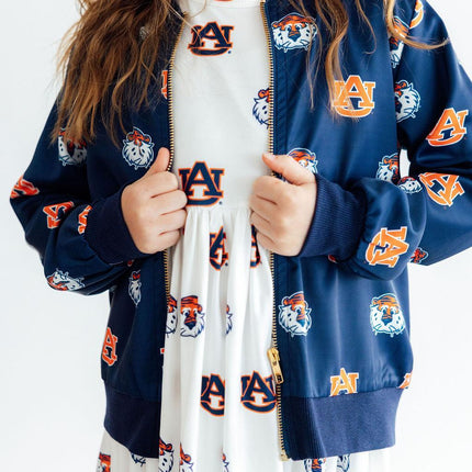 Auburn Blue Aubie Satin Jacket
