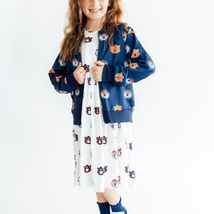Auburn Blue Aubie Satin Jacket