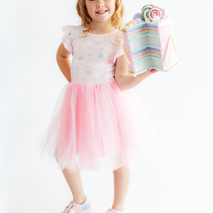Birthday Magic Flutter Sleeve Tutu Dress