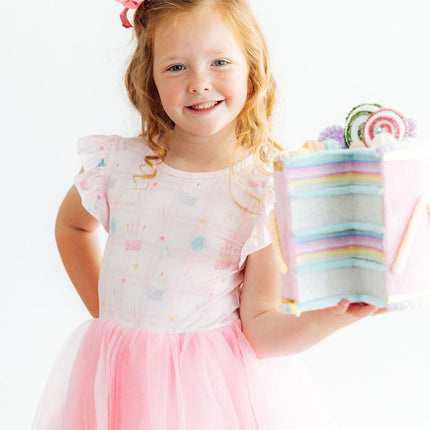 Birthday Magic Flutter Sleeve Tutu Dress