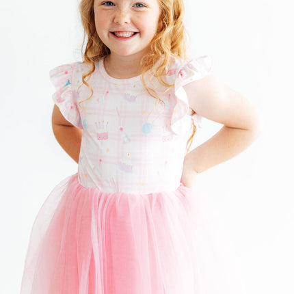 Birthday Magic Flutter Sleeve Tutu Dress