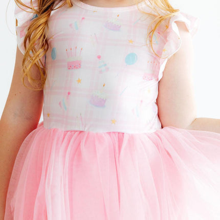 Birthday Magic Flutter Sleeve Tutu Dress