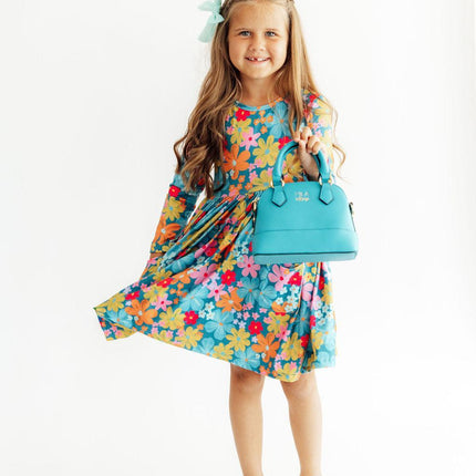 Flower Child L/S Pocket Twirl Dress