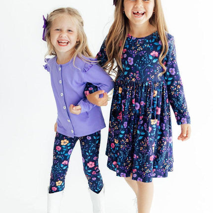 Botanical Beauty L/S Pocket Twirl Dress