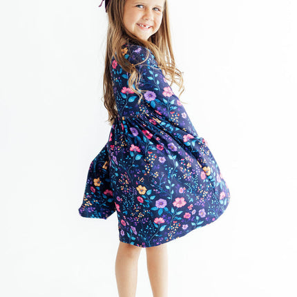 Botanical Beauty L/S Pocket Twirl Dress