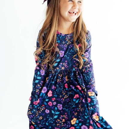 Botanical Beauty L/S Pocket Twirl Dress