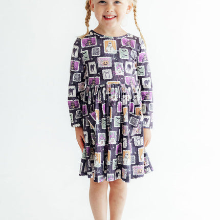 Trick or Treat L/S Pocket Twirl Dress