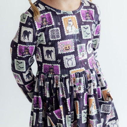 Trick or Treat L/S Pocket Twirl Dress