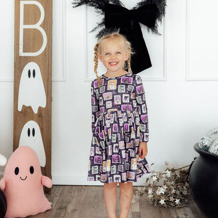 Trick or Treat L/S Pocket Twirl Dress